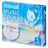 マクセル 音楽用CD-R ひろびろワイドレーベルディスク 80タイプ 録音時間79分57秒 5枚入 CDRA80WP.5S