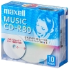マクセル 音楽用CD-R ひろびろワイドレーベルディスク 80タイプ 録音時間79分57秒 10枚入 CDRA80WP.10S