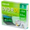 マクセル データ用DVD-R DL ひろびろワイドレーベルディスク 1回記録用 片面2層8.5GB 2〜8倍速CPRM対応 5枚入 DRD85WPE.5S