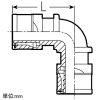 未来工業 エルボジョイント Wタイプ継手 適合サイズ16⇔16 エルボジョイント Wタイプ継手 適合サイズ16⇔16 WLJ-16H 画像2