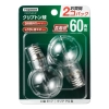 ヤザワ 省エネ長寿命 クリプトンランプ P35 クリア 60W形 E17 2個セット 省エネ長寿命 クリプトンランプ P35 クリア 60W形 E17 2個セット P351754CL2P 画像4