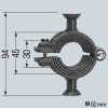 未来工業 ブラケット ケーブルカッシャー用 ケーブル径φ30〜φ45mm ブラケット ケーブルカッシャー用 ケーブル径φ30〜φ45mm 4B 画像2