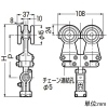 未来工業 ケーブルカッシャー ハンガーレール用 ダイケン3号用 50WD3型 ケーブル径φ10〜20mm 吊り数1 ケーブルカッシャー ハンガーレール用 ダイケン3号用 50WD3型 ケーブル径φ10〜20mm 吊り数1 CK-51WD3 画像2