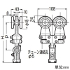 未来工業 ケーブルカッシャー ハンガーレール用 ダイケン4号用 50WD4型 ケーブル径φ10〜20mm 吊り数1 ケーブルカッシャー ハンガーレール用 ダイケン4号用 50WD4型 ケーブル径φ10〜20mm 吊り数1 CK-51WD4 画像2