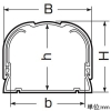 未来工業 【法人限定/代引き不可】エアコン配管用ダクト 《スッキリライン》 70型 長さ2.2m ストッパー付 ミルキーホワイト エアコン配管用ダクト ≪スッキリライン≫ 70型 長さ2.2m ストッパー付 ミルキーホワイト GK-70-22M 画像3