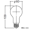 岩崎電気 防爆形照明器具用白熱電球 60W形 220V 口金E26 防爆形照明器具用白熱電球 60W形 220V 口金E26 BB220V60W 画像2