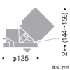 遠藤照明 LEDユニバーサルダウンライト 生鮮食品用 F300・F240 セラメタプレミアS70W・HCI-T(高彩度タイプ)70W器具相当 埋込穴φ125mm 中角配光17° フレッシュE(2900K) 電源別売 LEDユニバーサルダウンライト 生鮮食品用 F300・F240 セラメタプレミアS70W・HCI-T(高彩度タイプ)70W器具相当 埋込穴φ125mm 中角配光17° フレッシュE(2900K) 電源別売 ERD6807W 画像2