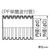 未来工業 PF単層波付管 ≪ミラフレキSS≫ EMタイプ 外径φ23mm 長さ50m PF単層波付管 ≪ミラフレキSS≫ EMタイプ 外径φ23mm 長さ50m MFS-16E 画像2