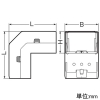 未来工業 出ズミ ミラダクト付属品 屋外・屋内兼用 40型 カベ白 出ズミ ミラダクト付属品 屋外・屋内兼用 40型 カベ白 MIDD-40W 画像2