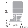 遠藤照明 LEDグレアレスウォールウォッシャーダウンライト 600TYPE FHT24W器具相当 埋込穴φ50mm 無線調光 12000〜1800K 白 電源別売 LEDグレアレスウォールウォッシャーダウンライト 600TYPE FHT24W器具相当 埋込穴φ50mm 無線調光 12000〜1800K 白 電源別売 SXD1070W 画像2