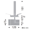 遠藤照明 LEDダウンスポットライト 1400TYPE CDM-R35W器具相当 埋込穴φ100mm 中角配光 12000〜1800K 白 電源別売 LEDダウンスポットライト 1400TYPE CDM-R35W器具相当 埋込穴φ100mm 中角配光 12000〜1800K 白 電源別売 SXD1115W 画像2