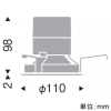 遠藤照明 LEDグレアレスベースダウンライト 1400TYPE CDM-R35W器具相当 埋込穴φ100mm 超広角配光 6500〜2700K 白 電源別売 LEDグレアレスベースダウンライト 1400TYPE CDM-R35W器具相当 埋込穴φ100mm 超広角配光 6500〜2700K 白 電源別売 ERD8478WA 画像2