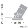 遠藤照明 LEDグレアレスユニバーサルダウンライト 1400TYPE CDM-R35W器具相当 埋込穴φ100mm 中角配光 6500〜2700K 黒 電源別売 LEDグレアレスユニバーサルダウンライト 1400TYPE CDM-R35W器具相当 埋込穴φ100mm 中角配光 6500〜2700K 黒 電源別売 ERD8476BA 画像2