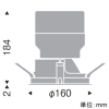 遠藤照明 LEDグレアレスベースダウンライト 4000TYPE セラメタ70W器具相当 埋込穴φ150mm 超広角配光 グレアカット40° 電球色 電源別売 LEDグレアレスベースダウンライト 4000TYPE セラメタ70W器具相当 埋込穴φ150mm 超広角配光 グレアカット40° 電球色 電源別売 ERD5373WB 画像2