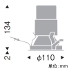 遠藤照明 LEDグレアレスベースダウンライト 2400・1400・900TYPE FHT32W×2・CDM-R35W・FHT32W器具相当 埋込穴φ100mm 広角配光 グレアカット40° 電球色(3000K) 鏡面コーン・黒枠 電源別売 LEDグレアレスベースダウンライト 2400・1400・900TYPE FHT32W×2・CDM-R35W・FHT32W器具相当 埋込穴φ100mm 広角配光 グレアカット40° 電球色(3000K) 鏡面コーン・黒枠 電源別売 ERD5348BD 画像2