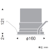 遠藤照明 LEDベースダウンライト 6500・6000TYPE メタルハライドランプ250W・水銀ランプ250W器具相当 埋込穴φ150mm 広角配光 ナチュラルホワイト(4000K) 電源別売 LEDベースダウンライト 6500・6000TYPE メタルハライドランプ250W・水銀ランプ250W器具相当 埋込穴φ150mm 広角配光 ナチュラルホワイト(4000K) 電源別売 ERD7148WA 画像2