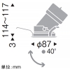 遠藤照明 LEDユニバーサルダウンライト 1400TYPE CDM-R35W器具相当 埋込穴φ75mm 中角配光 白色 演色Ra96 電源別売 LEDユニバーサルダウンライト 1400TYPE CDM-R35W器具相当 埋込穴φ75mm 中角配光 白色 演色Ra96 電源別売 ERD9661W 画像2