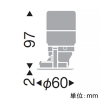 遠藤照明 LEDグレアレスウォールウォッシャーダウンライト 600TYPE FHT24W器具相当 埋込穴φ50mm ナチュラルホワイト(4000K) 黒 電源別売 LEDグレアレスウォールウォッシャーダウンライト 600TYPE FHT24W器具相当 埋込穴φ50mm ナチュラルホワイト(4000K) 黒 電源別売 ERD9383BA 画像2