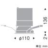 遠藤照明 LEDベースダウンライト 一般型 4000TYPE FHT42W×3器具相当 埋込穴φ100mm 超広角配光 昼白色 演色Ra83 鏡面マットコーン 電源別売 LEDベースダウンライト 一般型 4000TYPE FHT42W×3器具相当 埋込穴φ100mm 超広角配光 昼白色 演色Ra83 鏡面マットコーン 電源別売 ERD9581W 画像2