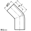 未来工業 J管エルボ 45° 適合管VE22 ベージュ J管エルボ 45° 適合管VE22 ベージュ VEN-22J 画像2