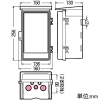 未来工業 プラスチック製防雨ボックス ≪ウオルボックス≫ 屋根付 タテ型 有効深さ90mm ブラック プラスチック製防雨ボックス ≪ウオルボックス≫ 屋根付 タテ型 有効深さ90mm ブラック WB-1AK 画像2