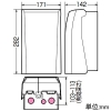 未来工業 プラスチック製防雨ボックス ≪ウオルボックス≫ 木板ベース タテ型 有効深さ103〜113mm ミルキーホワイト プラスチック製防雨ボックス ≪ウオルボックス≫ 木板ベース タテ型 有効深さ103〜113mm ミルキーホワイト WBV-2WM 画像2