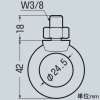 未来工業 アイボルト 電気亜鉛めっき仕様 ボルトサイズW3/8 アイボルト 電気亜鉛めっき仕様 ボルトサイズW3/8 YKB-W3 画像2