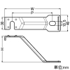 未来工業 振れ止め金具用サポートバー ミラックラダー用 W139mm 2個1組 振れ止め金具用サポートバー ミラックラダー用 W139mm 2個1組 SRY-FS15 画像2