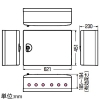 未来工業 情報ウオルボックス 屋外用 カバー左右開き 鍵付 ミルキーホワイト 情報ウオルボックス 屋外用 カバー左右開き 鍵付 ミルキーホワイト WBJ-16LM 画像2