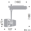 遠藤照明 LEDスポットライト プラグタイプ D90 12V IRCミニハロゲン球50W器具相当 中角配光 無線調光 白色 演色Ra96 白 LEDスポットライト プラグタイプ D90 12V IRCミニハロゲン球50W器具相当 中角配光 無線調光 白色 演色Ra96 白 EFS5548WA 画像2