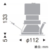 遠藤照明 LEDグレアレスベースダウンライト 軒下用 2400・1400・900TYPE FHT32W×2・CDM-R35W・FHT32W器具相当 埋込穴φ100mm 広角配光 電球色(2700K) 電源別売 LEDグレアレスベースダウンライト 軒下用 2400・1400・900TYPE FHT32W×2・CDM-R35W・FHT32W器具相当 埋込穴φ100mm 広角配光 電球色(2700K) 電源別売 ERD7823WB 画像2