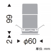 遠藤照明 LEDグレアレスベースダウンライト 防湿形 600TYPE FHT24W器具相当 埋込穴φ50mm 広角配光 ナチュラルホワイト(4000K) 鏡面コーン・白枠 電源別売 LEDグレアレスベースダウンライト 防湿形 600TYPE FHT24W器具相当 埋込穴φ50mm 広角配光 ナチュラルホワイト(4000K) 鏡面コーン・白枠 電源別売 ERD8533WB 画像2