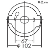 DAIKO LED小型ペンダントライト フランジタイプ 直付専用 ランプ付 白熱灯25W相当 非調光タイプ LEDフィラメント電球2.5W 口金E26 キャンドル色 LED小型ペンダントライト フランジタイプ 直付専用 ランプ付 白熱灯25W相当 非調光タイプ LEDフィラメント電球2.5W 口金E26 キャンドル色 DPN-41063Y 画像2