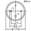 DAIKO LEDペンダントライト 直付専用 ランプ付 白熱灯60W×6灯相当 非調光タイプ LED電球4.3W×6灯 口金E26 電球色 布・白 LEDペンダントライト 直付専用 ランプ付 白熱灯60W×6灯相当 非調光タイプ LED電球4.3W×6灯 口金E26 電球色 布・白 LZP-91196YW 画像2