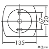 DAIKO LEDブラケットライト 上下面開放タイプ ランプ付 白熱灯60W相当 非調光タイプ LED電球4.2W 口金E17 電球色 LEDブラケットライト 上下面開放タイプ ランプ付 白熱灯60W相当 非調光タイプ LED電球4.2W 口金E17 電球色 DBK-37766 画像2