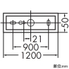 DAIKO LEDブラケットライト 密閉型 上下配光タイプ 明るさHf32W×2灯相当 非調光タイプ LED48W 電球色 プルレススイッチ付 LEDブラケットライト 密閉型 上下配光タイプ 明るさHf32W×2灯相当 非調光タイプ LED48W 電球色 プルレススイッチ付 DBK-40077Y 画像2