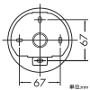 DAIKO LEDブラケットライト ランプ付 白熱灯60W相当 非調光タイプ LEDユニットフラット形4.6W 口金GX53-1 広角形 電球色 陶器・釉薬黒 LEDブラケットライト ランプ付 白熱灯60W相当 非調光タイプ LEDユニットフラット形4.6W 口金GX53-1 広角形 電球色 陶器・釉薬黒 DBK-41702Y 画像2