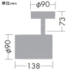 DAIKO LEDスポットライト ≪楽調≫ 2色温度切替調光タイプ フランジタイプ 直付専用 天井付・壁付兼用 白熱灯100W相当 調光タイプ LED8.8W 電球色・温白色 白 LEDスポットライト ≪楽調≫ 2色温度切替調光タイプ フランジタイプ 直付専用 天井付・壁付兼用 白熱灯100W相当 調光タイプ LED8.8W 電球色・温白色 白 DSL-5525FWG 画像2