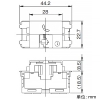 神保電器 電話用埋込モジュラジャック 6極2心用 ライトベージュ 電話用埋込モジュラジャック 6極2心用 ライトベージュ JEC-BN-WUJ2-L 画像2