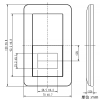 神保電器 スイッチコンセントプレート 1連用 ライトベージュ スイッチコンセントプレート 1連用 ライトベージュ WJC-4-L 画像2