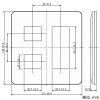 神保電器 コンセントプレート 2連用 5(2+3)個口 ライトベージュ コンセントプレート 2連用 5(2+3)個口 ライトベージュ WJE-23-L 画像2