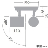 DAIKO LEDスポットライト フランジタイプ 直付専用 天井付・壁付兼用 ランプ付 白熱灯60W×2灯相当 非調光タイプ LED電球4.2W×2灯 口金E17 電球色 LEDスポットライト フランジタイプ 直付専用 天井付・壁付兼用 ランプ付 白熱灯60W×2灯相当 非調光タイプ LED電球4.2W×2灯 口金E17 電球色 DSL-4897YW 画像2