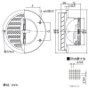 日本キヤリア(東芝) 防火ダンパー付ベントキャップ φ150用 温度ヒューズ120℃ ガラリ・防虫網付 ステンレス製 防火ダンパー付ベントキャップ φ150用 温度ヒューズ120℃ ガラリ・防虫網付 ステンレス製 DV-202VDNV 画像2