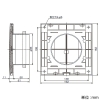 日本キヤリア(東芝) 自然給気口 角形 φ100用 手動式スライドシャッター 壁面取付 過給気防止機構付 ブラウン 自然給気口 角形 φ100用 手動式スライドシャッター 壁面取付 過給気防止機構付 ブラウン DV-1KTS(T) 画像2