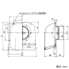 日本キヤリア(東芝) 防火ダンパー付長形パイプフード φ150用 温度ヒューズ72℃ ガラリ付 ステンレス製 防火ダンパー付長形パイプフード φ150用 温度ヒューズ72℃ ガラリ付 ステンレス製 DV-150SLDF 画像2