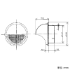 日本キヤリア(東芝) 丸形パイプフード φ200用 防虫網付 アルミ製 丸形パイプフード φ200用 防虫網付 アルミ製 DV-200ARN 画像2