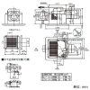 日本キヤリア(東芝) ダクト用換気扇 2部屋用 スタンダード格子タイプ サニタリー用 BL規格多室用(2室)&#8545;型低騒音形 接続ダクトφ100mm 埋込寸法225mm角 鋼板ボディ ダクト用換気扇 2部屋用 スタンダード格子タイプ サニタリー用 BL規格多室用(2室)&#8545;型低騒音形 接続ダクトφ100mm 埋込寸法225mm角 鋼板ボディ DVP-G14L3B1 画像2