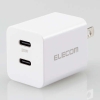 ELECOM AC充電器 TypeC×2ポート 最大出力20W PD対応 ホワイト AC充電器 TypeC×2ポート 最大出力20W PD対応 ホワイト MPA-ACCP35WH 画像1