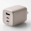 ELECOM AC充電器 USB充電器 PD対応対応 PPS対応 65W TypeC2ポート TypeA1ポート スイングプラグ &me グレージュ AC充電器 USB充電器 PD対応対応 PPS対応 65W TypeC2ポート TypeA1ポート スイングプラグ &me グレージュ MPA-ACCP4465GB 画像1