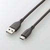 ELECOM なめらかUSBケーブル TypeA-TypeC 長さ1.0m グレー MPA-ACSS10GY